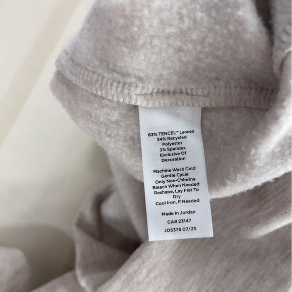 HAVEN cowl pullover sweater oatmeal tan XL lounge soft tencel lyocell - Picture 6 of 6